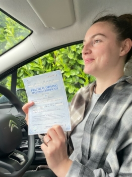 Imogen Riley passed on 6/5/22 with Peter Cartwright! Well done!