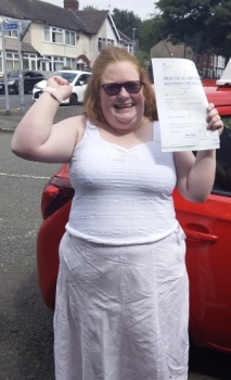 Angela Abbotts passed on 26/7/19 with Garry Arrowsmith! Well done!