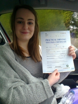 Emma passed with Phil Hudson Well done